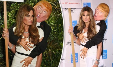 Jemima Khan boldly wears Donald Trump GROPING costume to Halloween bash