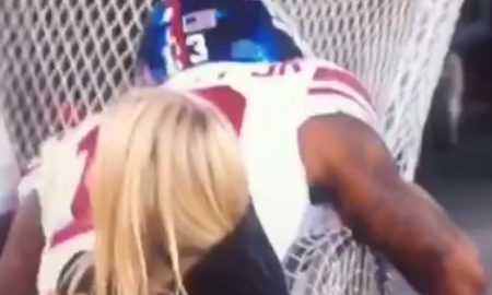 Odell Beckham Jr. Embraces Kicking Net After Scoring 1st Touchdown of Season