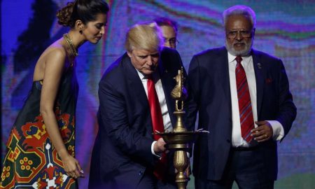 Trump lights candle at Hindu-American rally