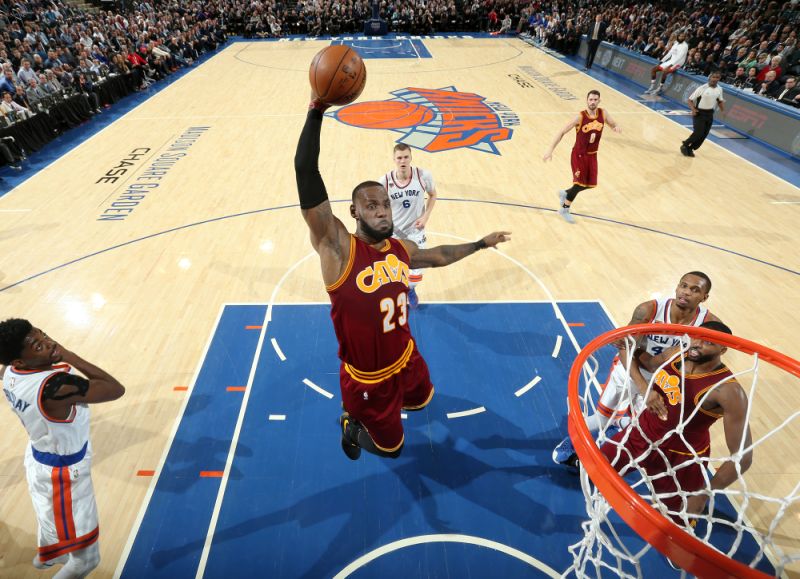 LeBron James lets his play do the talking as the Cavs destroy the Knicks